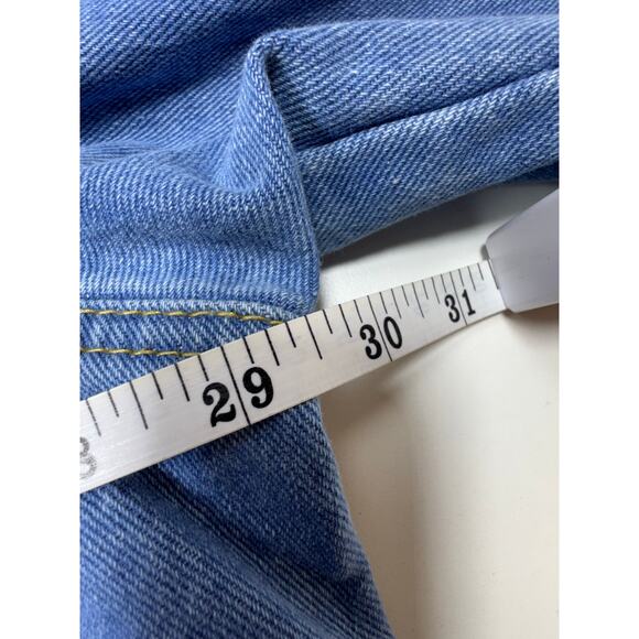 White Birch Denim Distressed Jean Jacket Women’s Plus Size 3X Blue Leopard Moto - Picture 11 of 13